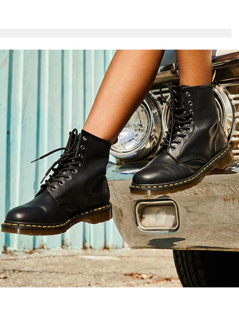 Dr. Martens Black Leather 1460 W Boots 9